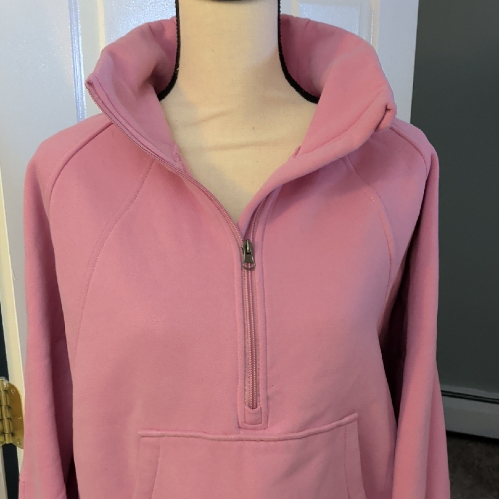 Cozy Pink Quarter-Zip Women's Hoodie